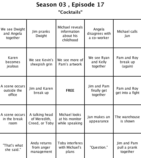Bingo, "Office"-Style